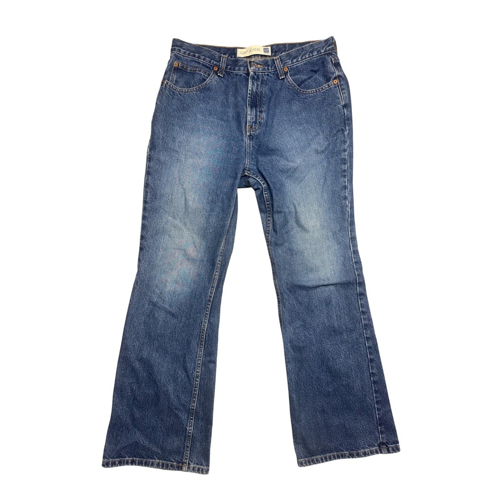 Gap Jeans Vintage Y2K Flare High Rise Medium Wash Blue Denim Size 12 33x30‎